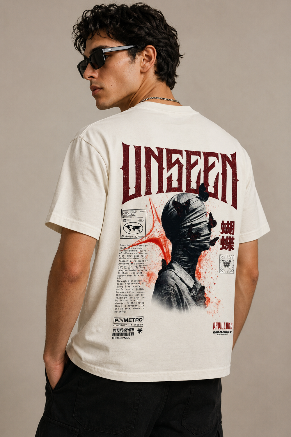 T-shirt Oversize UNSEEN – Cream Beige